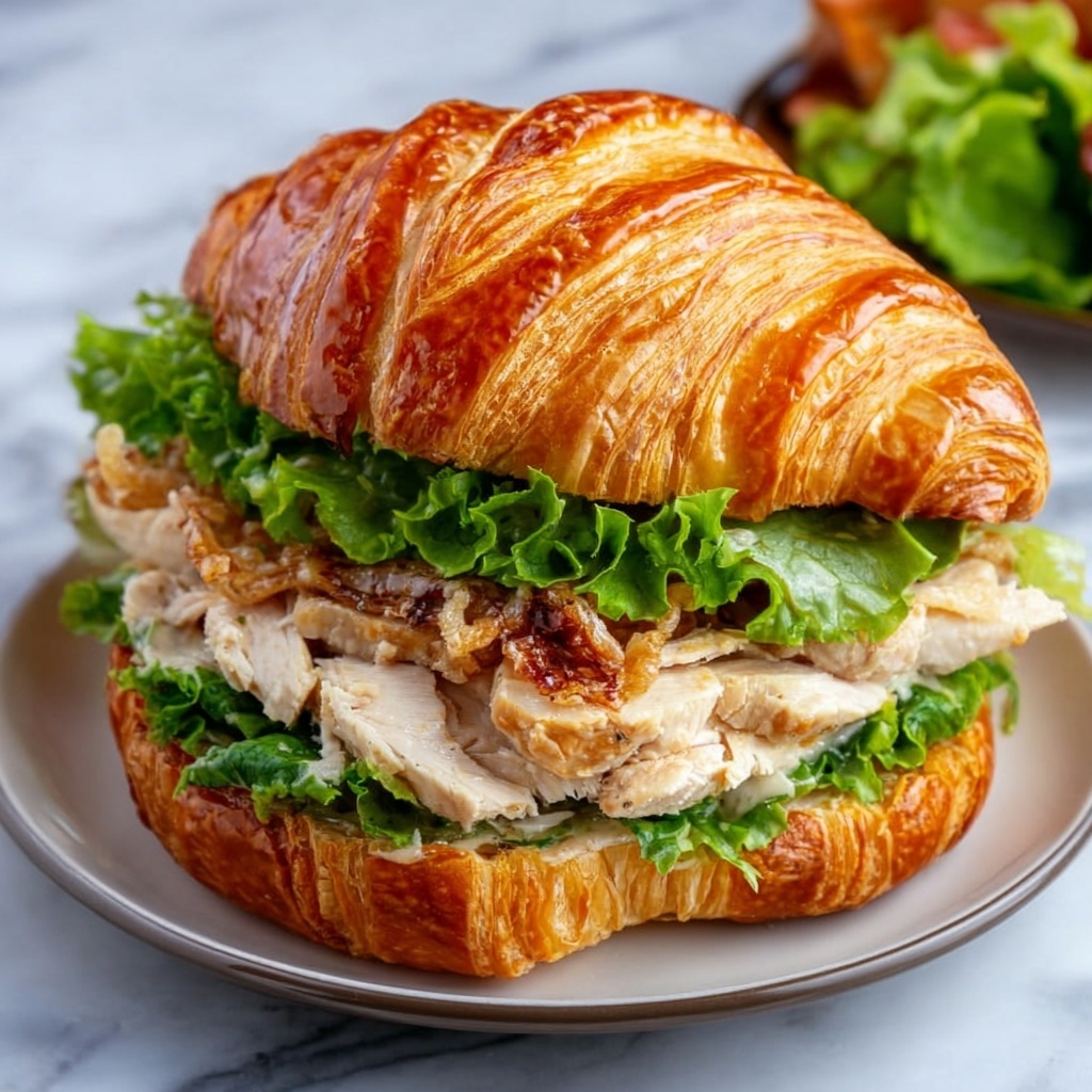 Chicken Caesar Croissant Sandwich Recipe - Recipe Image