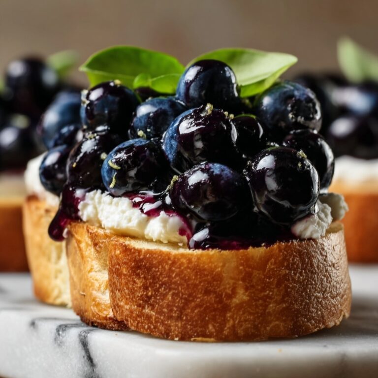 Balsamic Blueberry Goat Cheese Crostinis Recipe