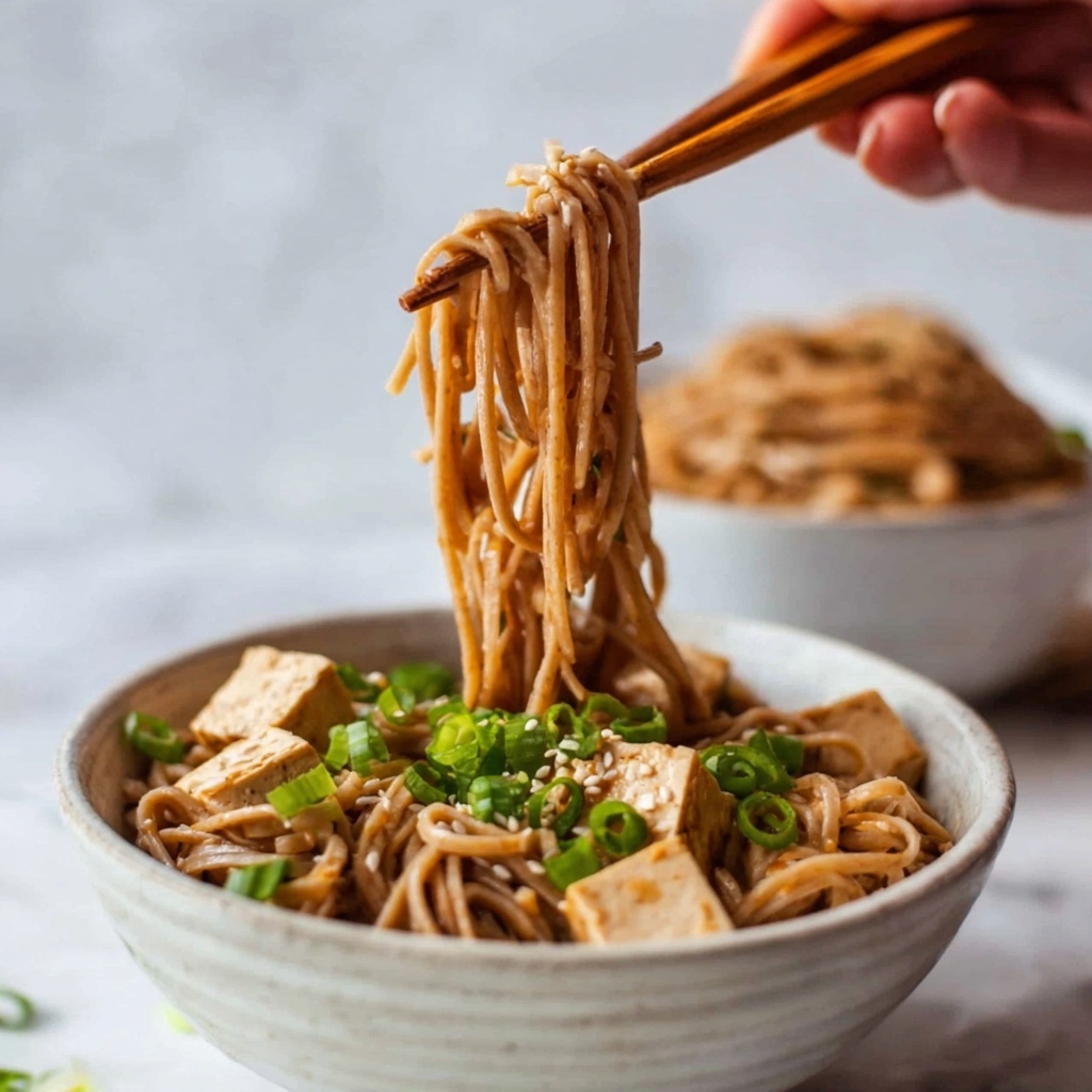 Easy Saucy Ramen Noodles with Tofu and Veggies Recipe - Recipe Image