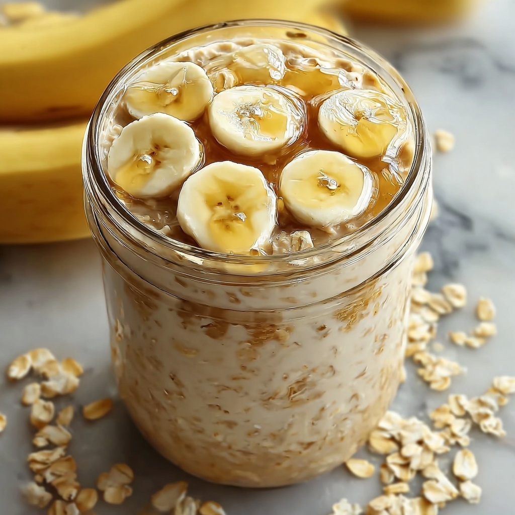 Peanut Butter & Banana Overnight Oats Recipe - Recipe Image