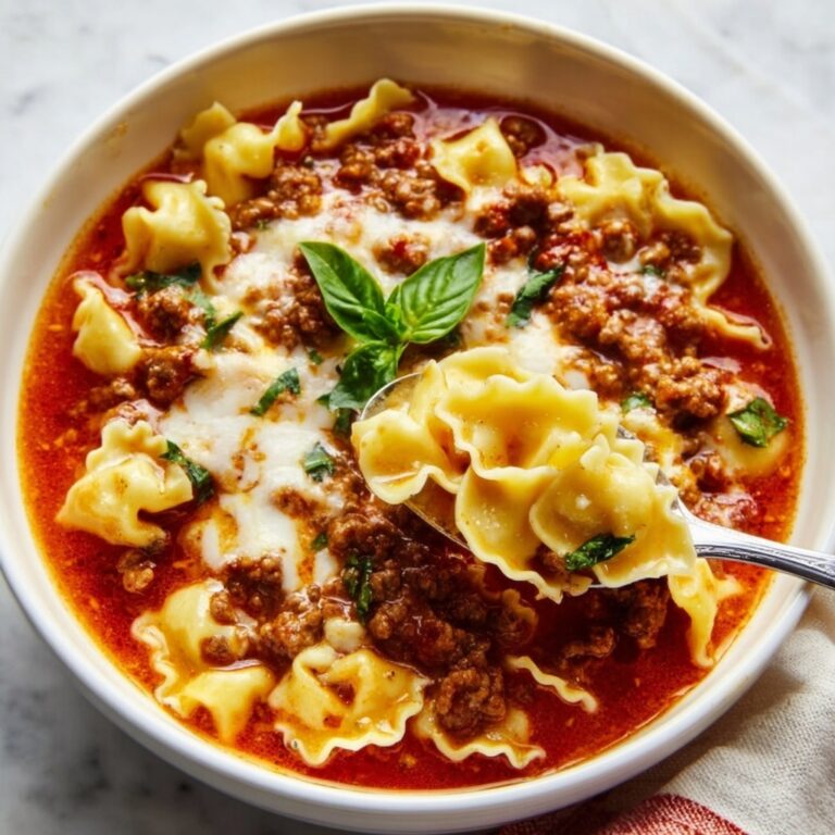 Lasagna Soup with Cheese and Spinach Recipe