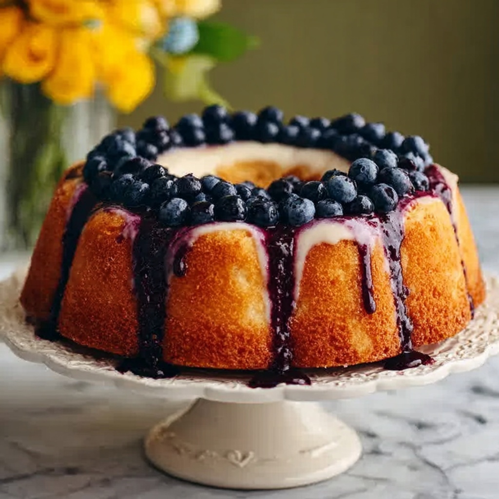 Buttermilk Blueberry Breakfast Cake Recipe - Recipe Image