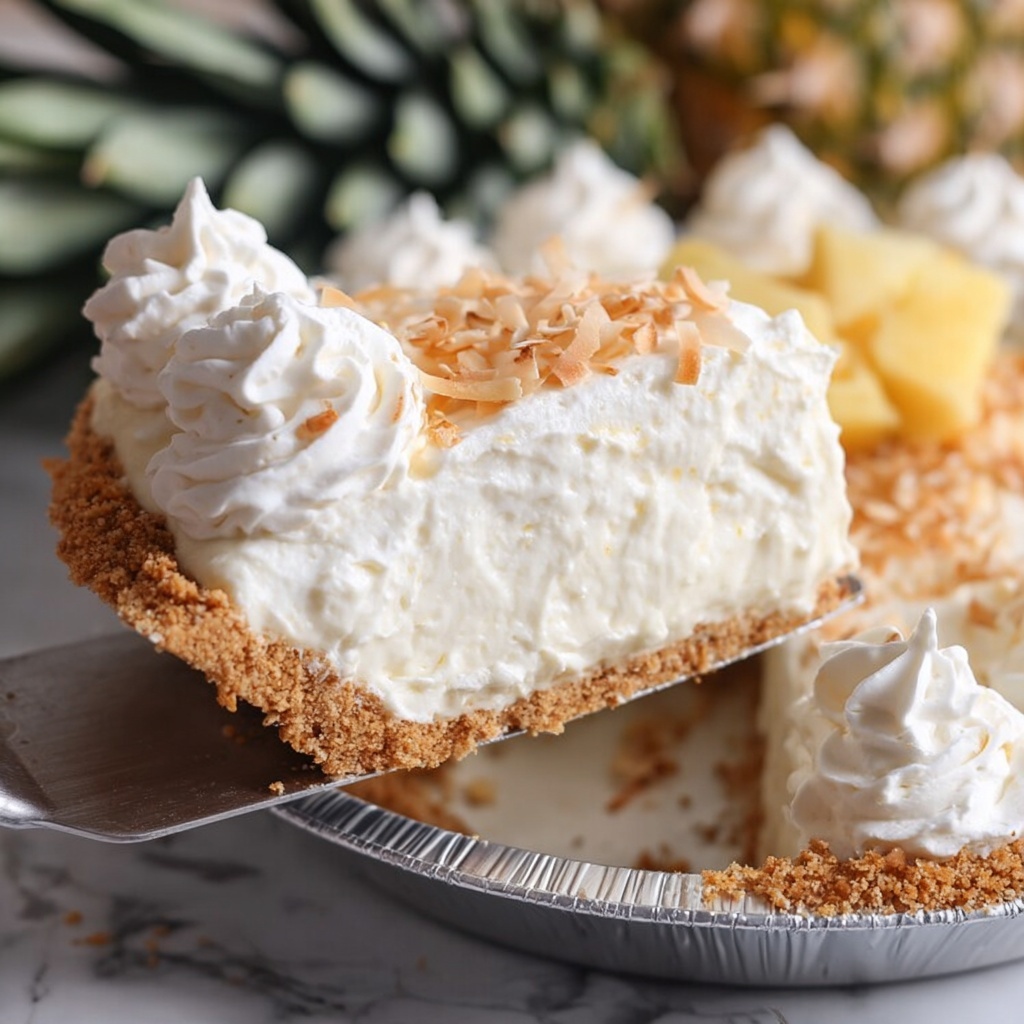 No Bake Pina Colada Pie Recipe - Recipe Image