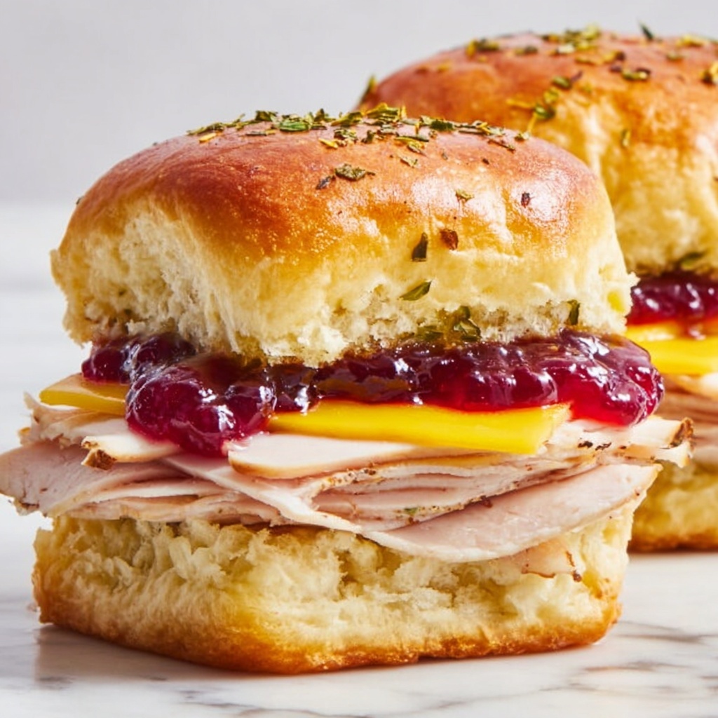 Cranberry Turkey Sliders Recipe - Recipe Image