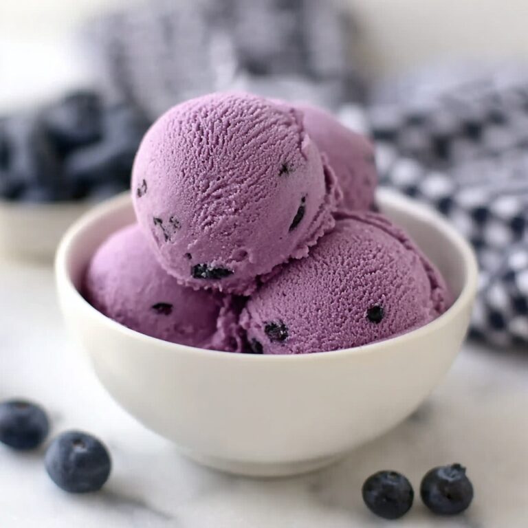 3-Ingredient No-Churn Blueberry Ice Cream Recipe