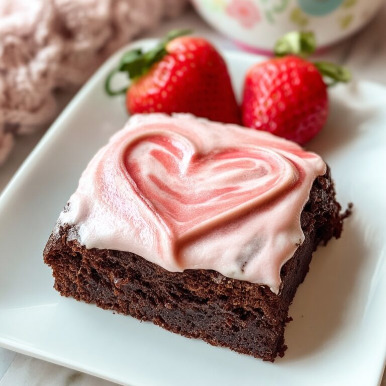 Strawberry Sweetheart Brownies Recipe