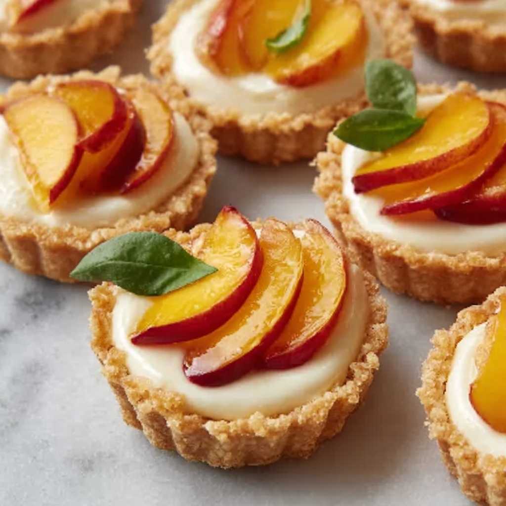 Mini Peach and Cream Cheese Tarts Recipe - Recipe Image