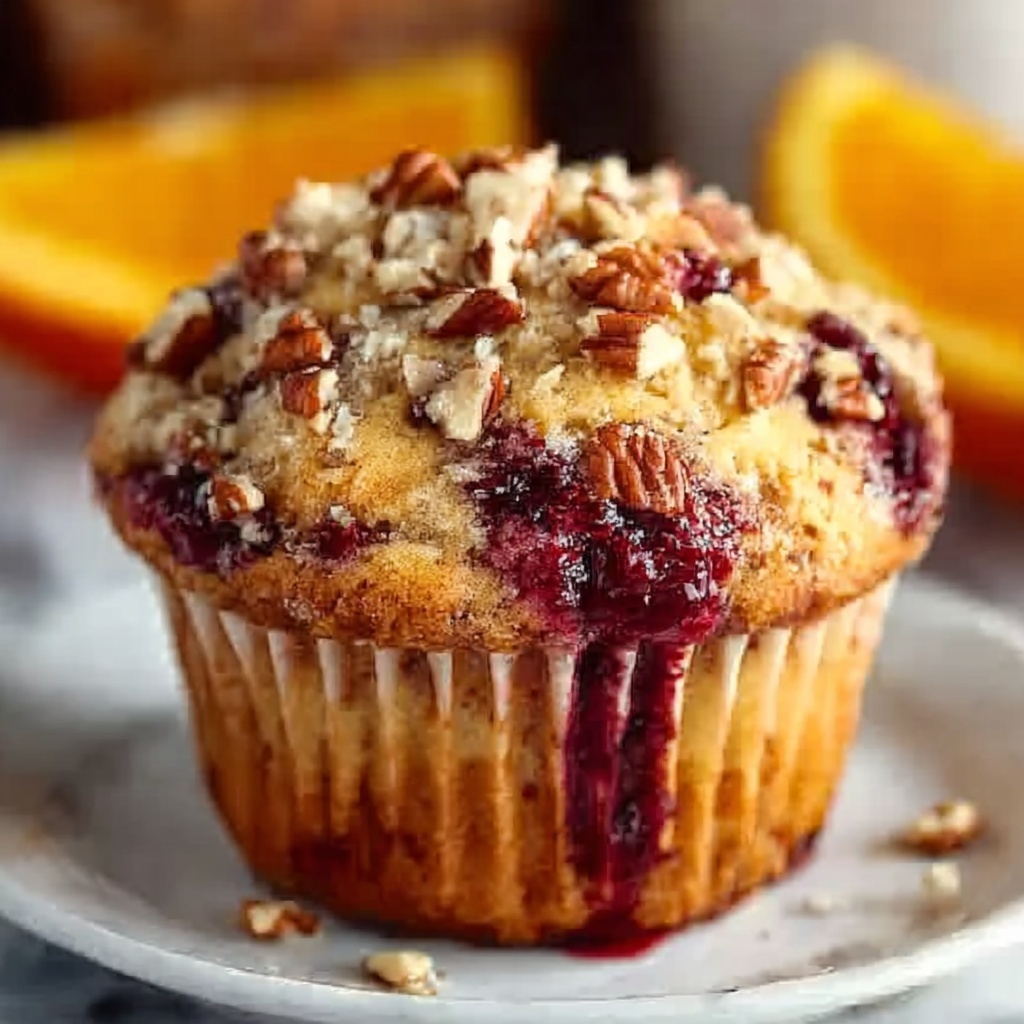 Cranberry Orange Pecan Muffins Recipe - Recipe Image