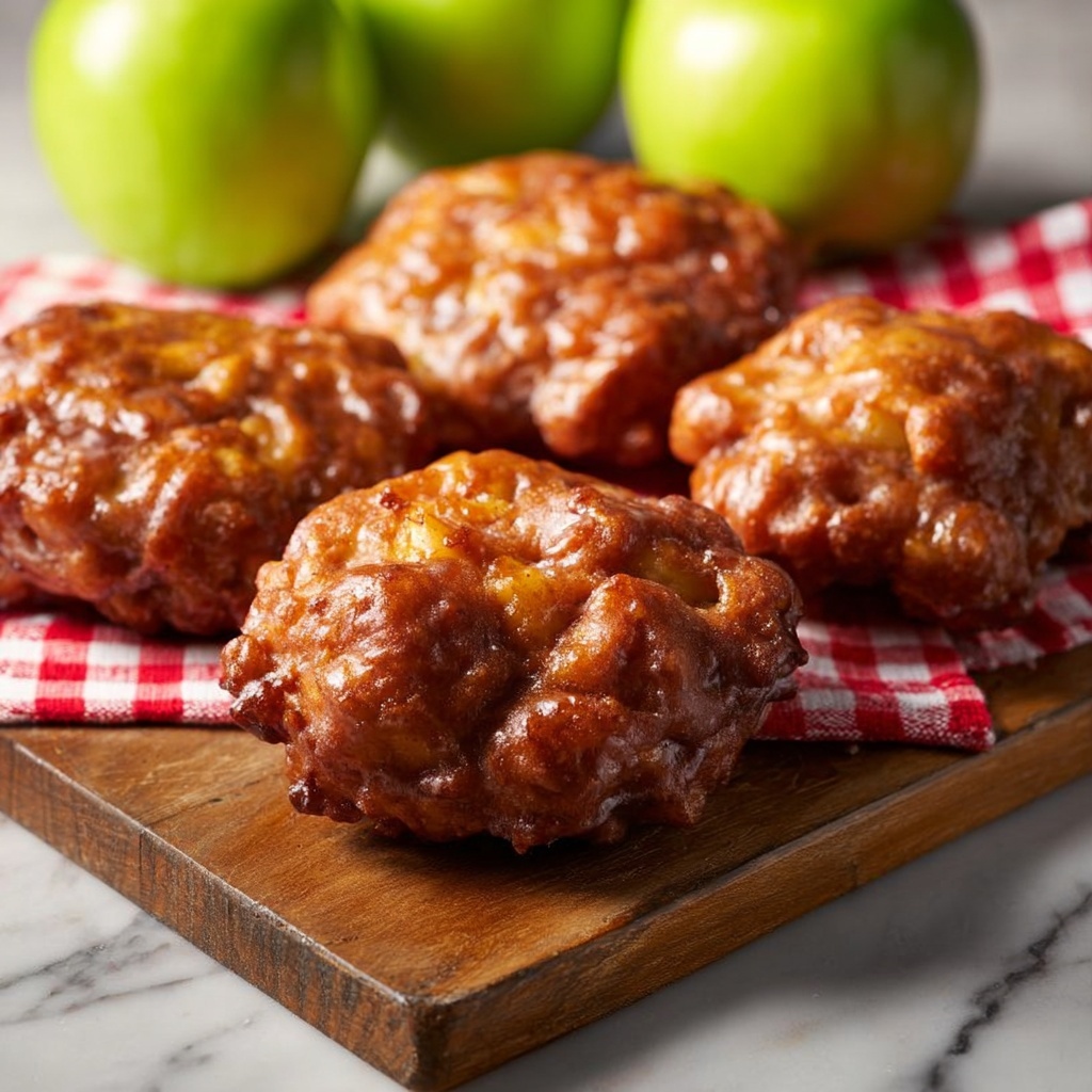 Crispy Apple Fritters with Cinnamon Sugar Glaze Recipe - Recipe Image