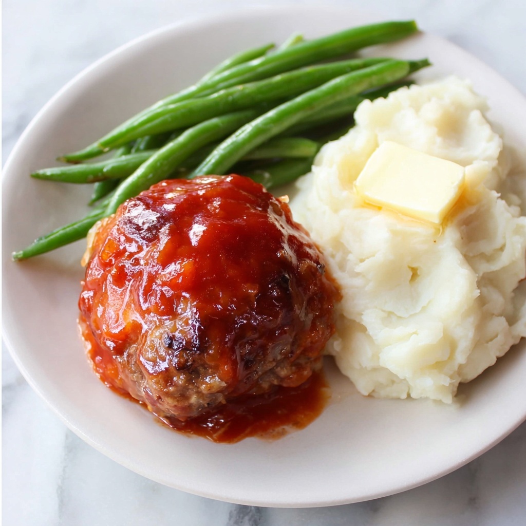 Mini Meatloaf with Cheddar and Tangy Ketchup Glaze Recipe - Recipe Image