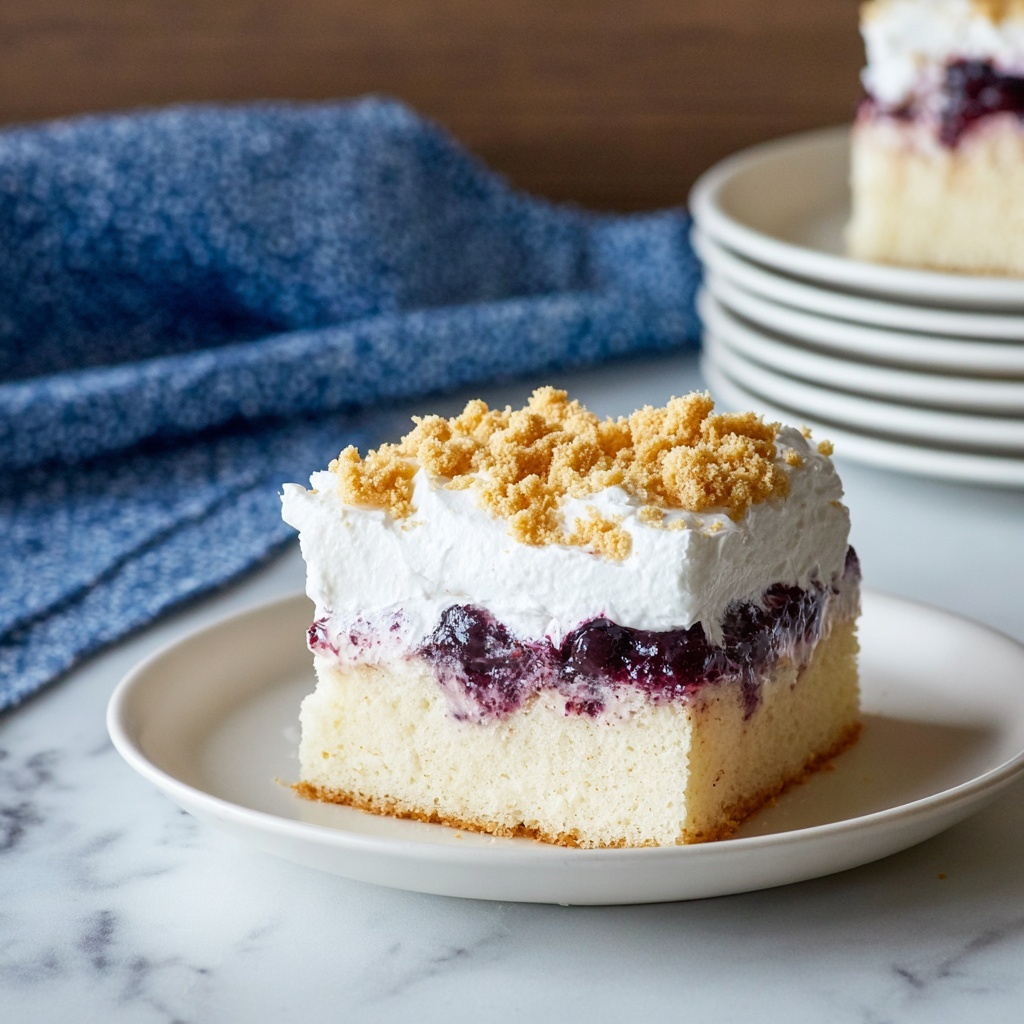 Blueberry Poke Cake Recipe - Recipe Image