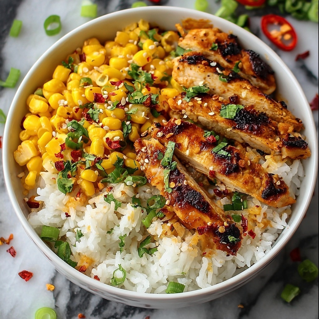 Easy Street Corn Chicken Rice Bowl Recipe - Recipe Image