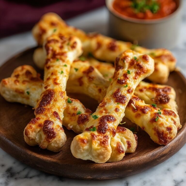 Cheesy Halloween Breadstick Bones Recipe