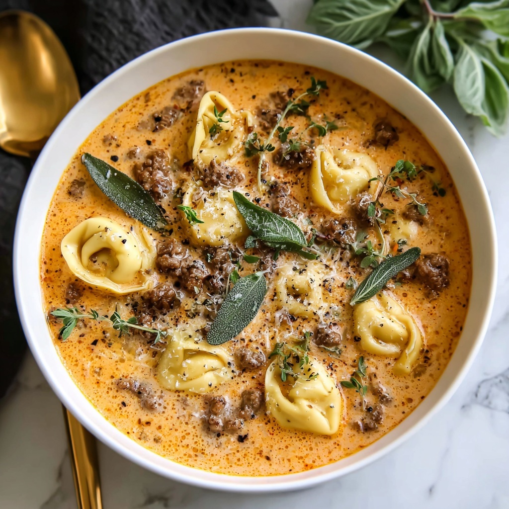 Hearty Beef Tortellini Soup: Quick & Easy Weeknight Meal Recipe - Recipe Image