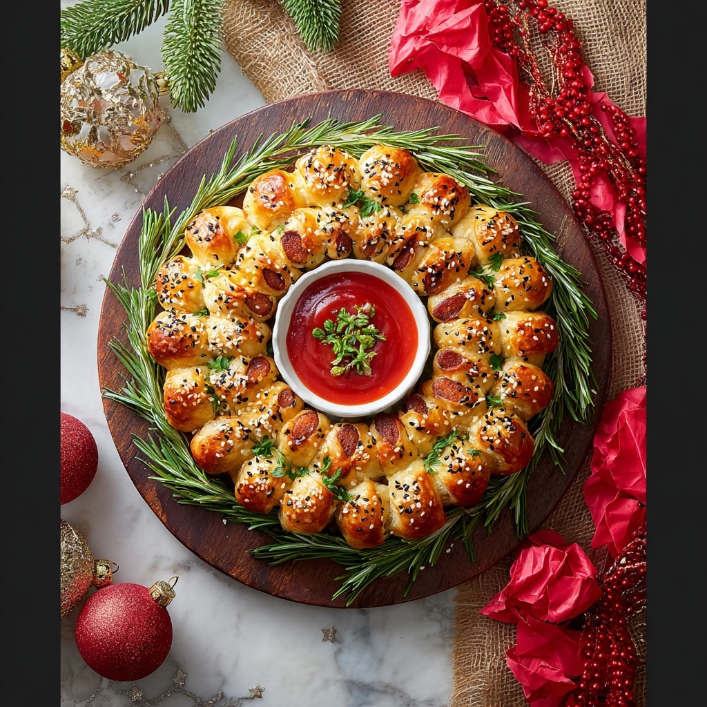 Pigs in a Blanket Wreath Recipe - Recipe Image