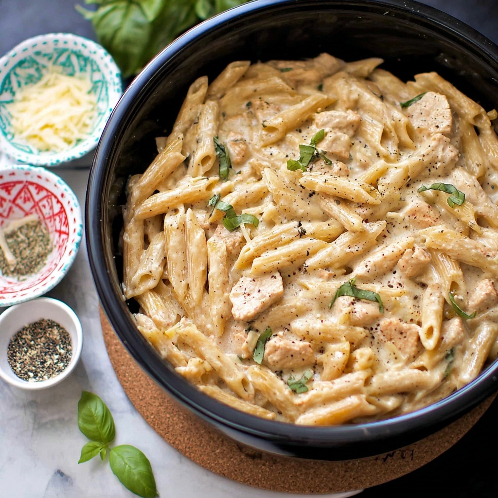 Slow Cooker Olive Garden Chicken Pasta Recipe - Recipe Image