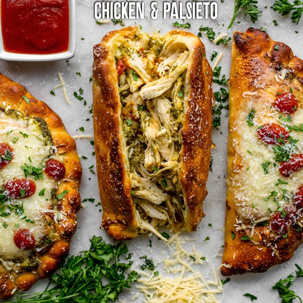 Chicken Pesto Calzone Braid Recipe - Recipe Image