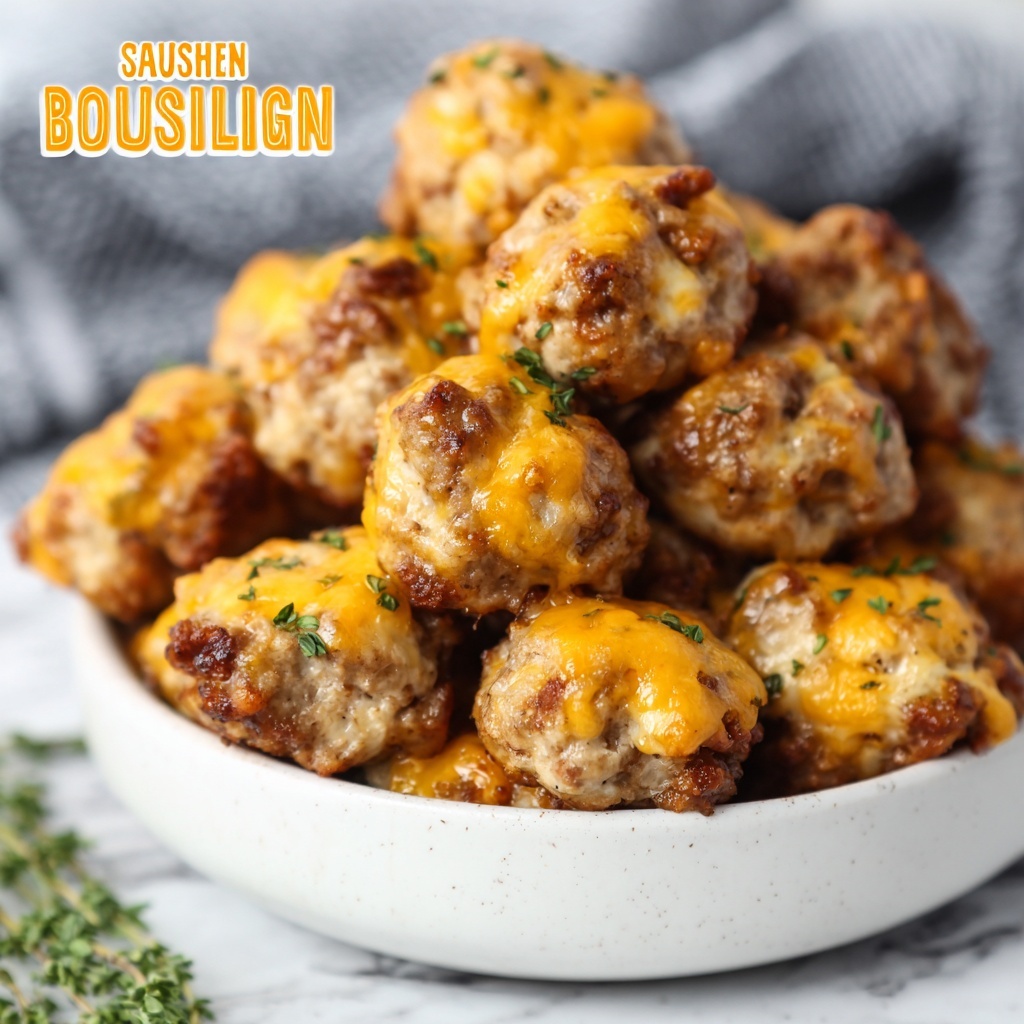 Boursin Sausage Balls Recipe - Recipe Image
