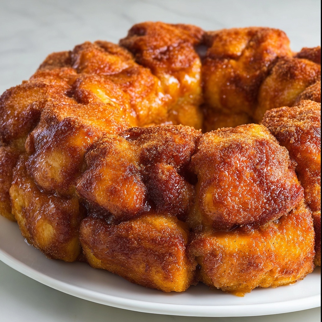 Easy Homemade Monkey Bread with Cinnamon Sugar and Caramel Drizzle Recipe - Recipe Image