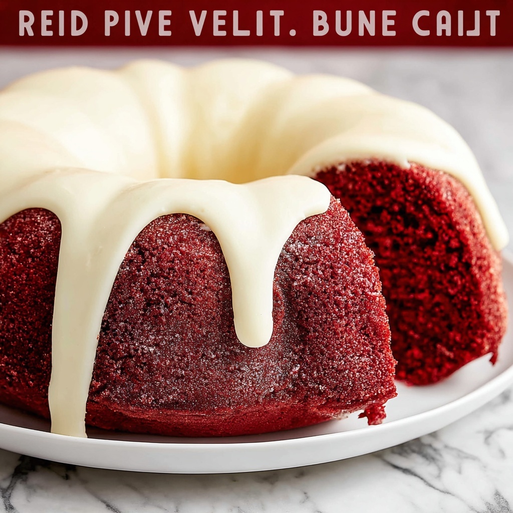 Red Velvet Bundt Cake with Cream Cheese Glaze Recipe - Recipe Image