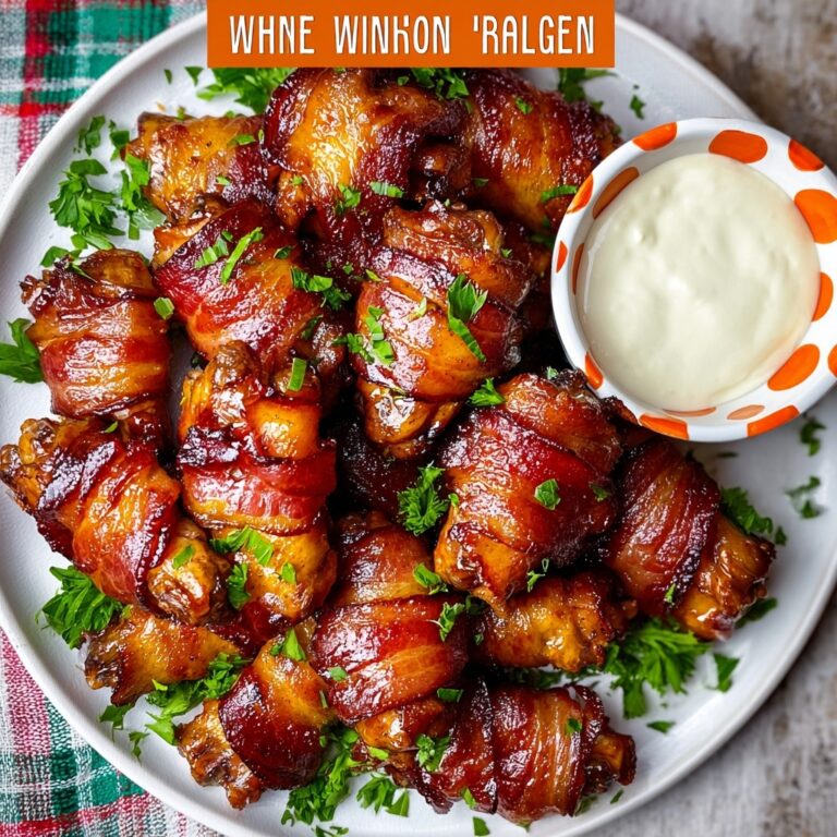 Bacon-Wrapped Chicken Wings with BBQ Hot Sauce Recipe