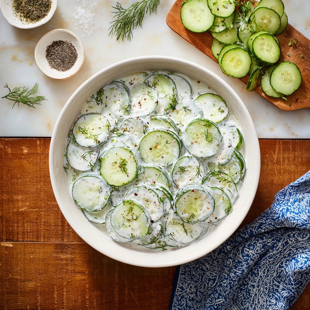 Creamy Cucumber Salad Recipe - Recipe Image