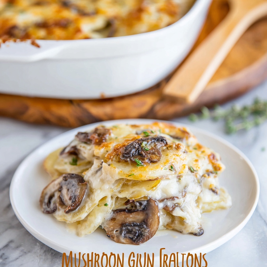 Mushroom Au Gratin Potatoes Recipe - Recipe Image