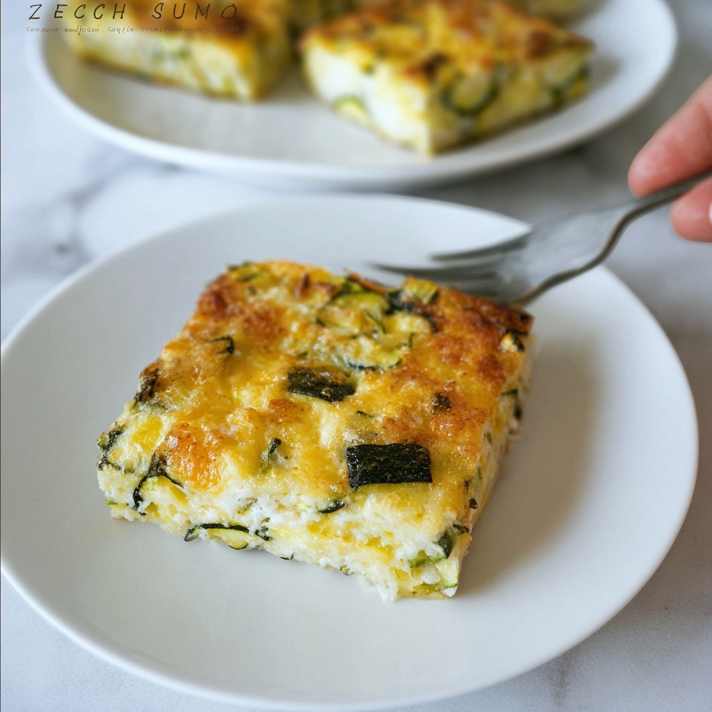 Cheesy Zucchini Squares Recipe - Recipe Image
