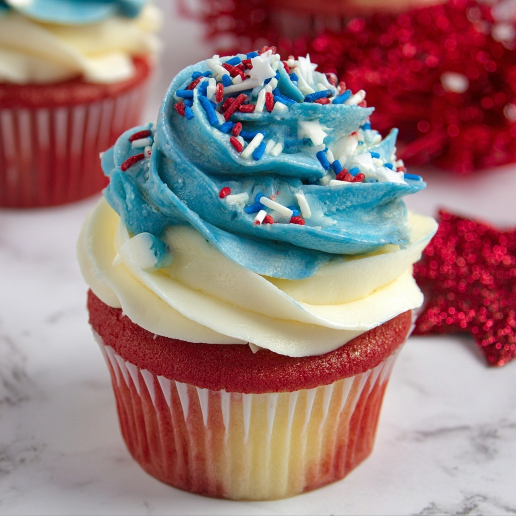 4th of July Cupcakes Recipe - Recipe Image