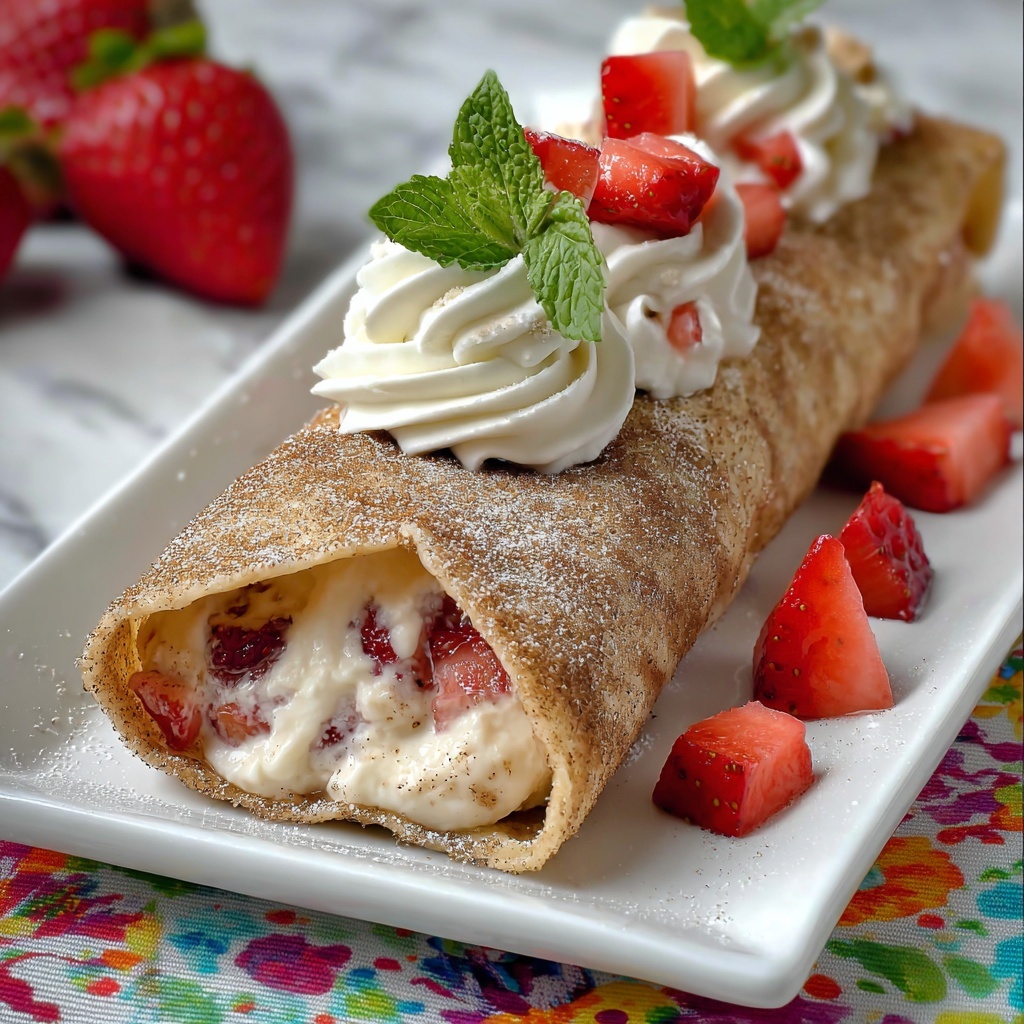 Strawberry Cream Cheese Chimichangas Recipe - Recipe Image