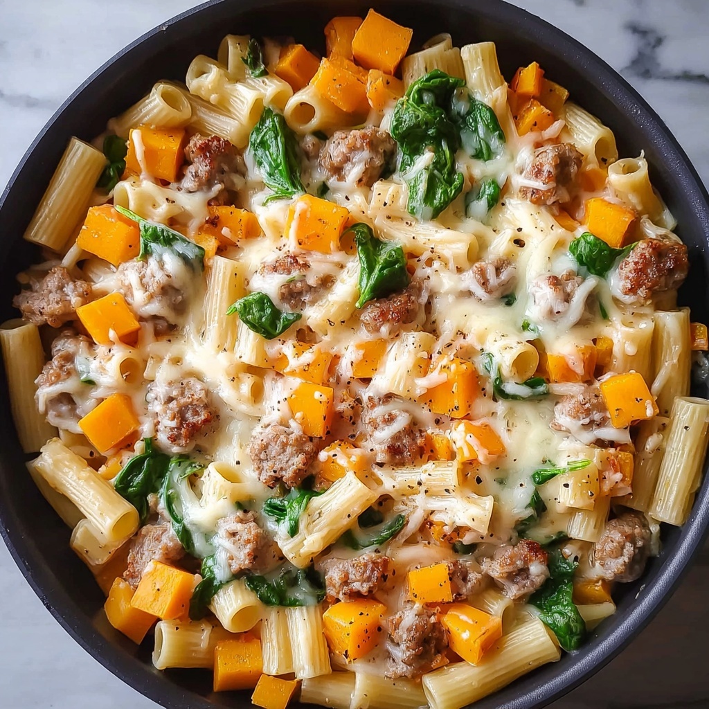 Creamy Butternut Squash Pasta with Sausage Recipe - Recipe Image