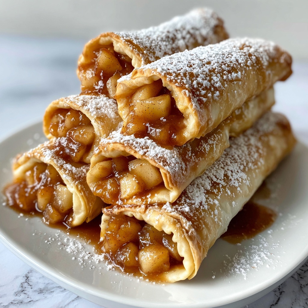 Crispy Apple Pie Egg Rolls Recipe - Recipe Image