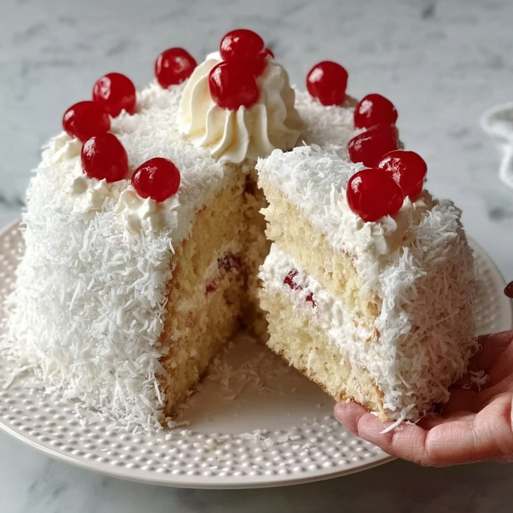 Old-Fashioned Snowball Cake Recipe - Recipe Image