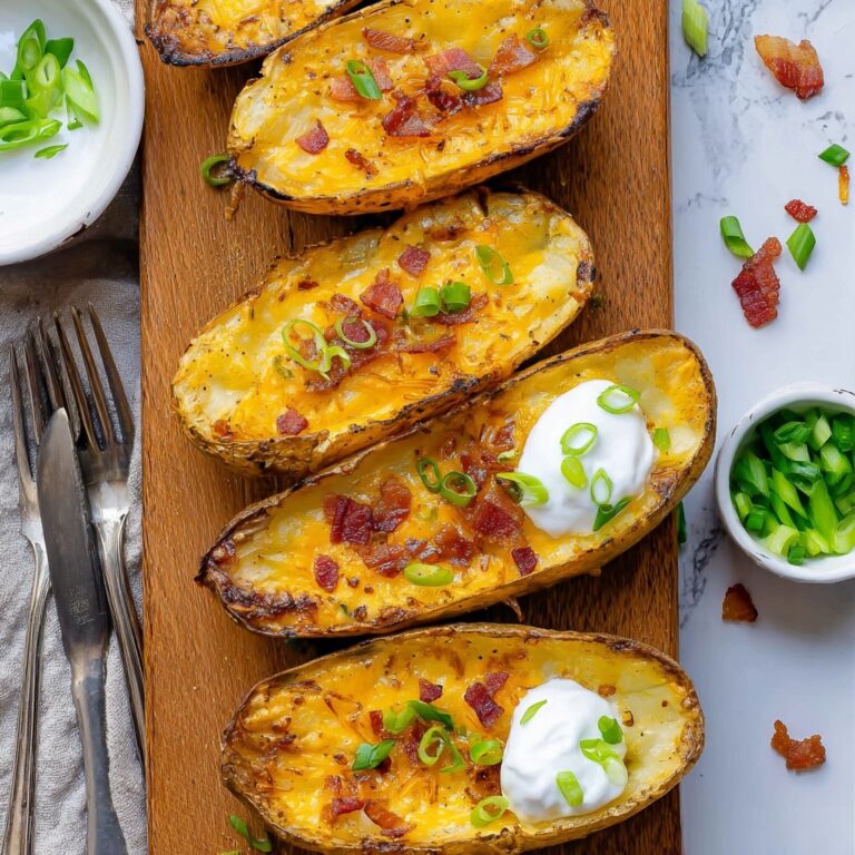Crispy Potato Skins with Bacon, Cheese, and Green Onion Recipe