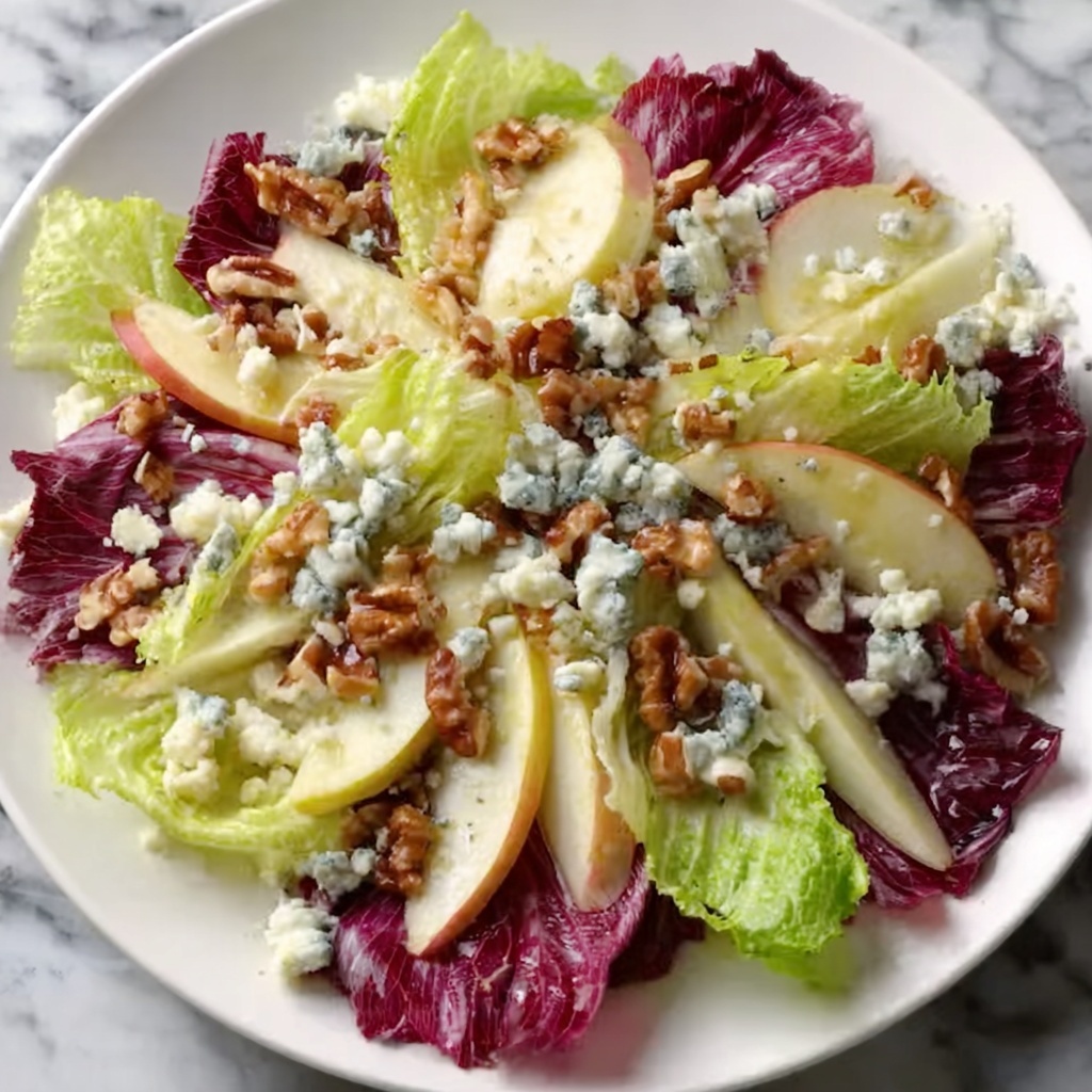 Blue Cheese, Walnut, and Chicory Salad Recipe - Recipe Image
