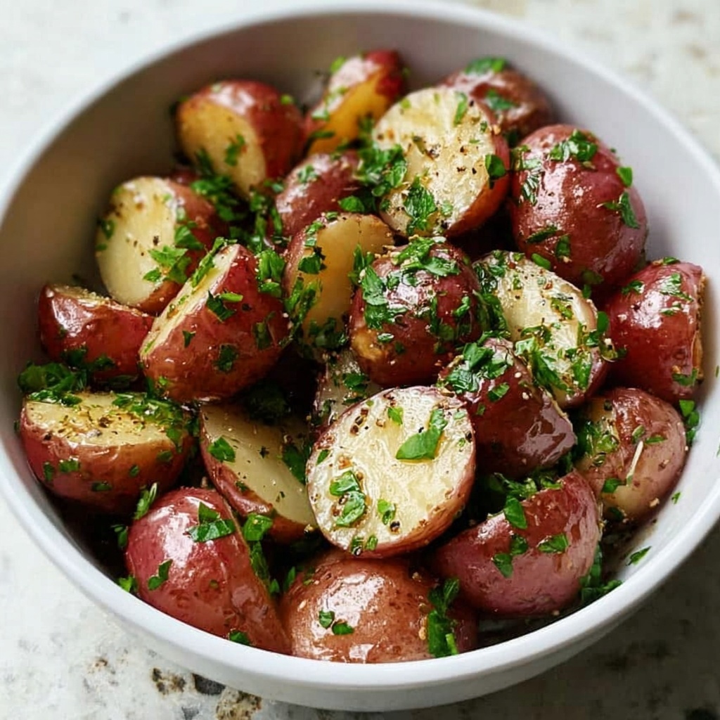 Slow Cooker Seasoned Baby Potatoes with Parmesan and Herbs Recipe - Recipe Image