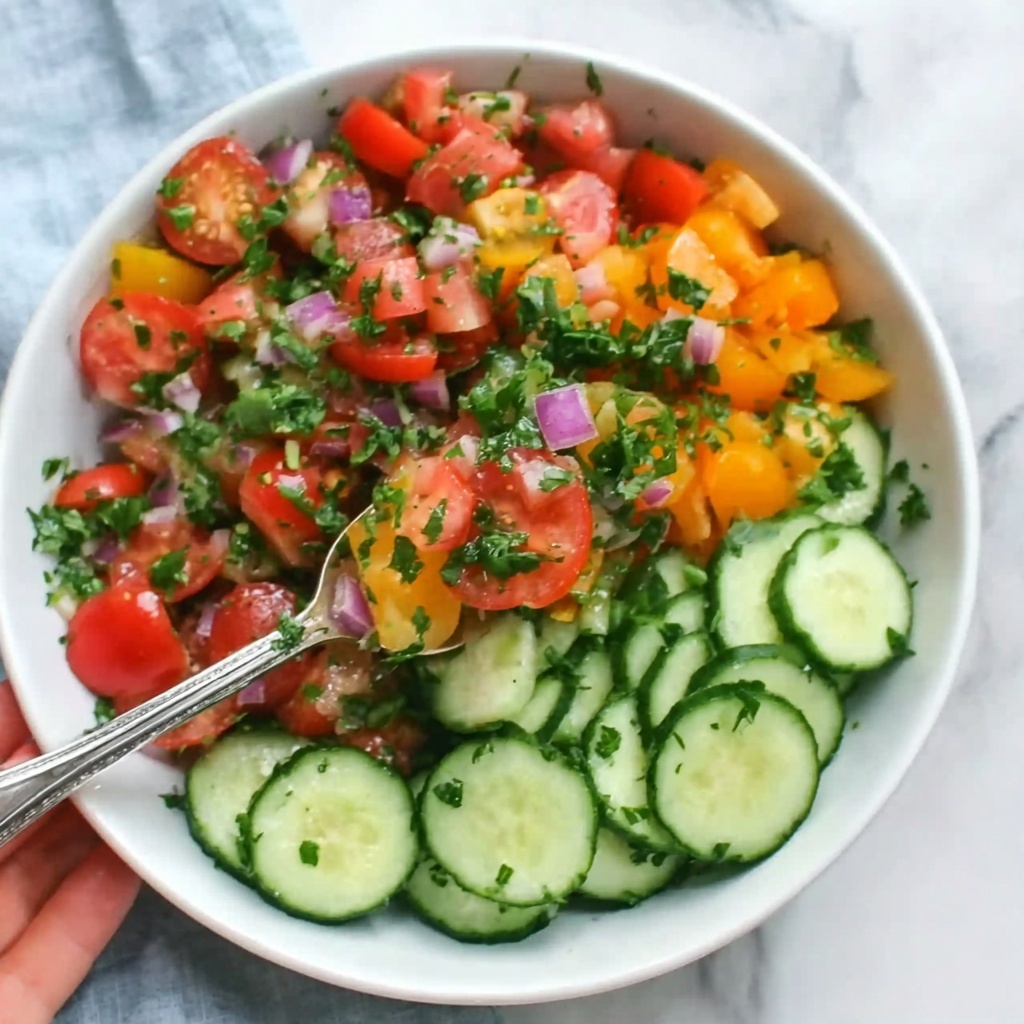 Shirazi Salad: A Fresh and Tangy Persian Delight Recipe - Recipe Image