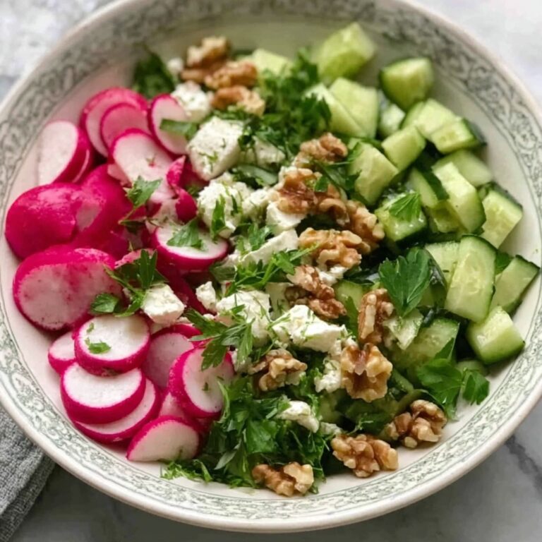 Herb and Radish Salad with Feta and Walnuts Recipe