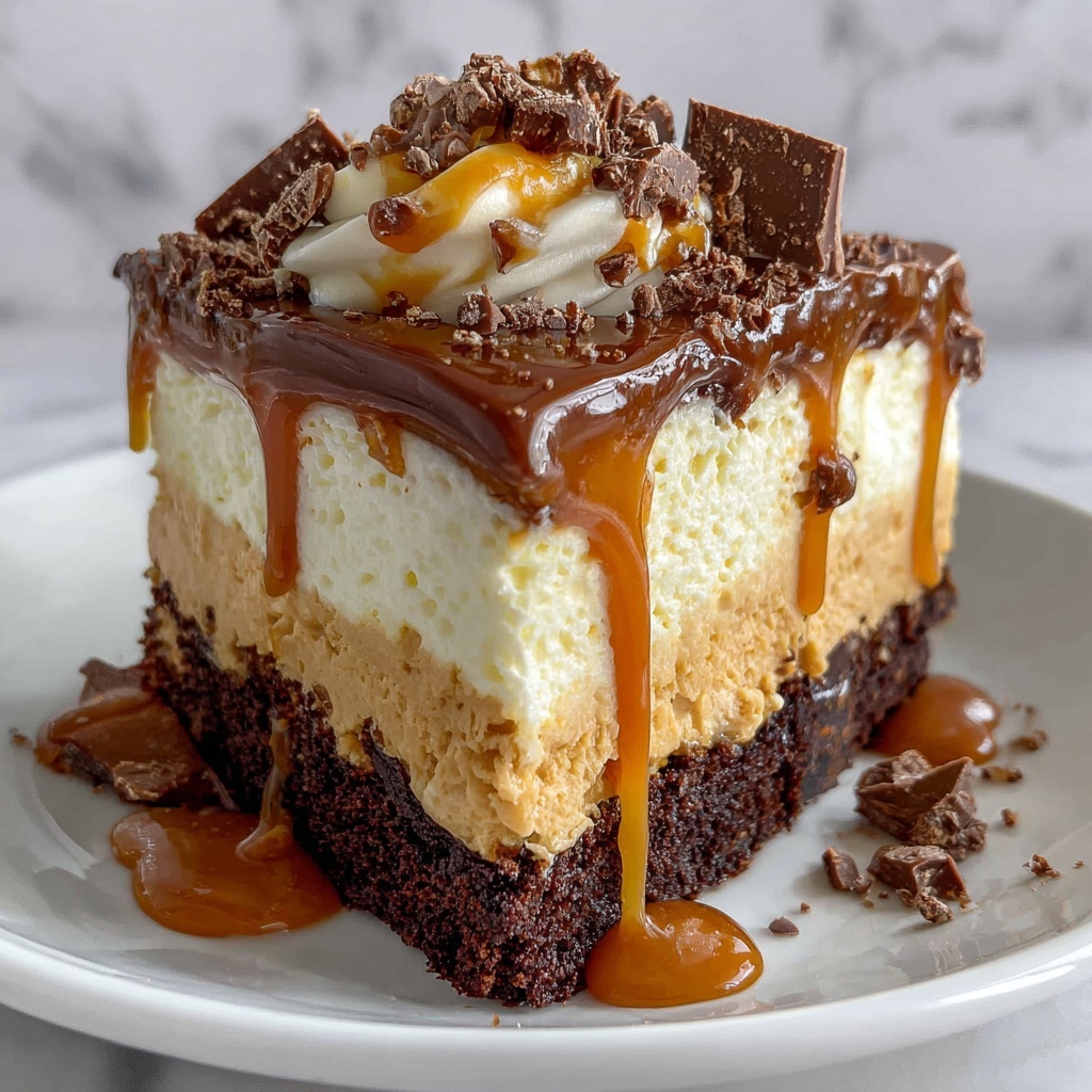 Caramel Brownie Cheesecake Recipe - Recipe Image