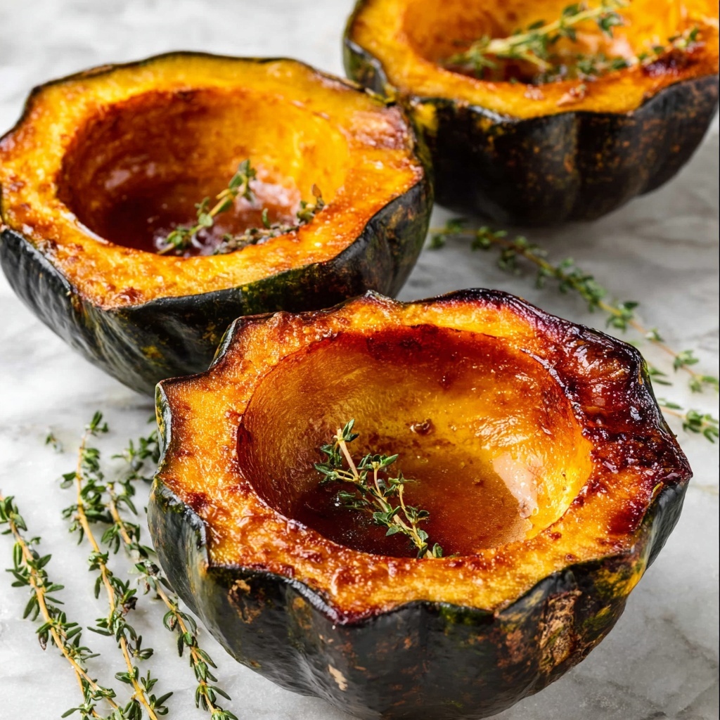 Maple Butter Roasted Acorn Squash Recipe - Recipe Image