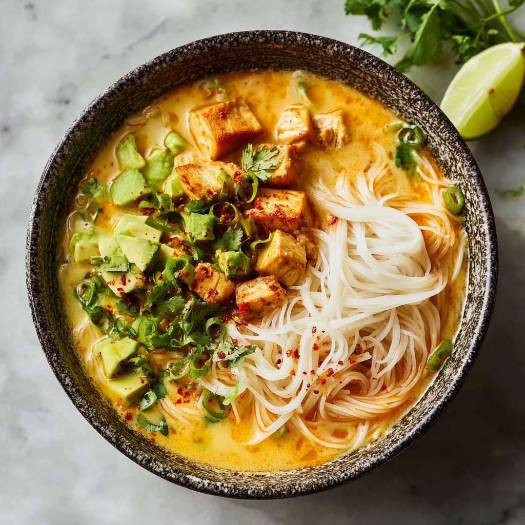 Golden Coconut Noodle Soup: A Flavor-Packed Vegan Delight Recipe - Recipe Image