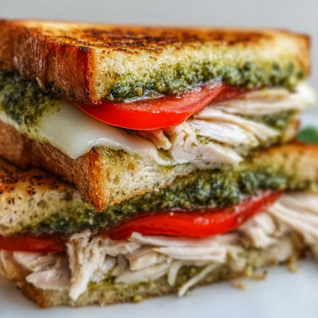 Gourmet Chicken Pesto Sourdough Sandwich Recipe - Recipe Image