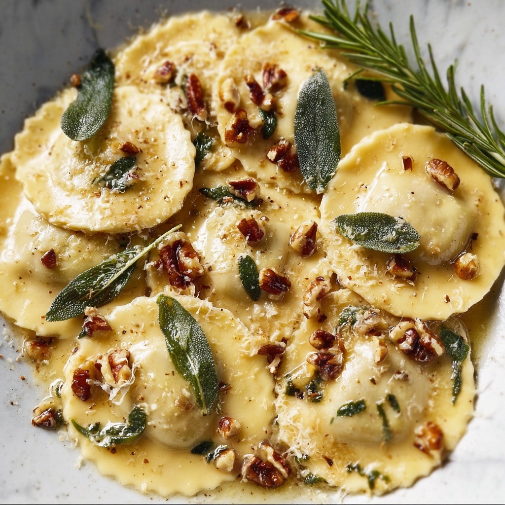Ravioli with Sage Butter Sauce Recipe - Recipe Image