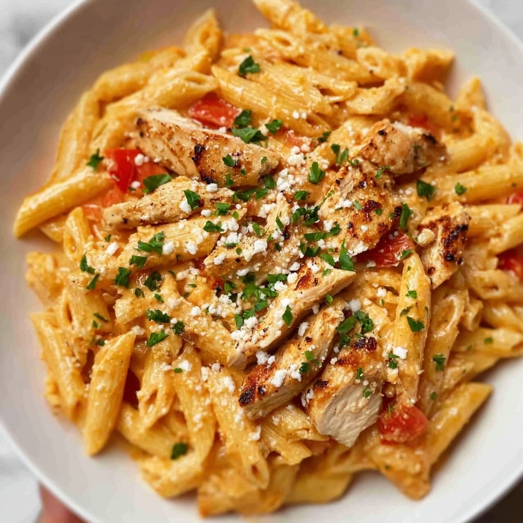 One Pot Taco Chicken Alfredo Pasta Recipe - Recipe Image