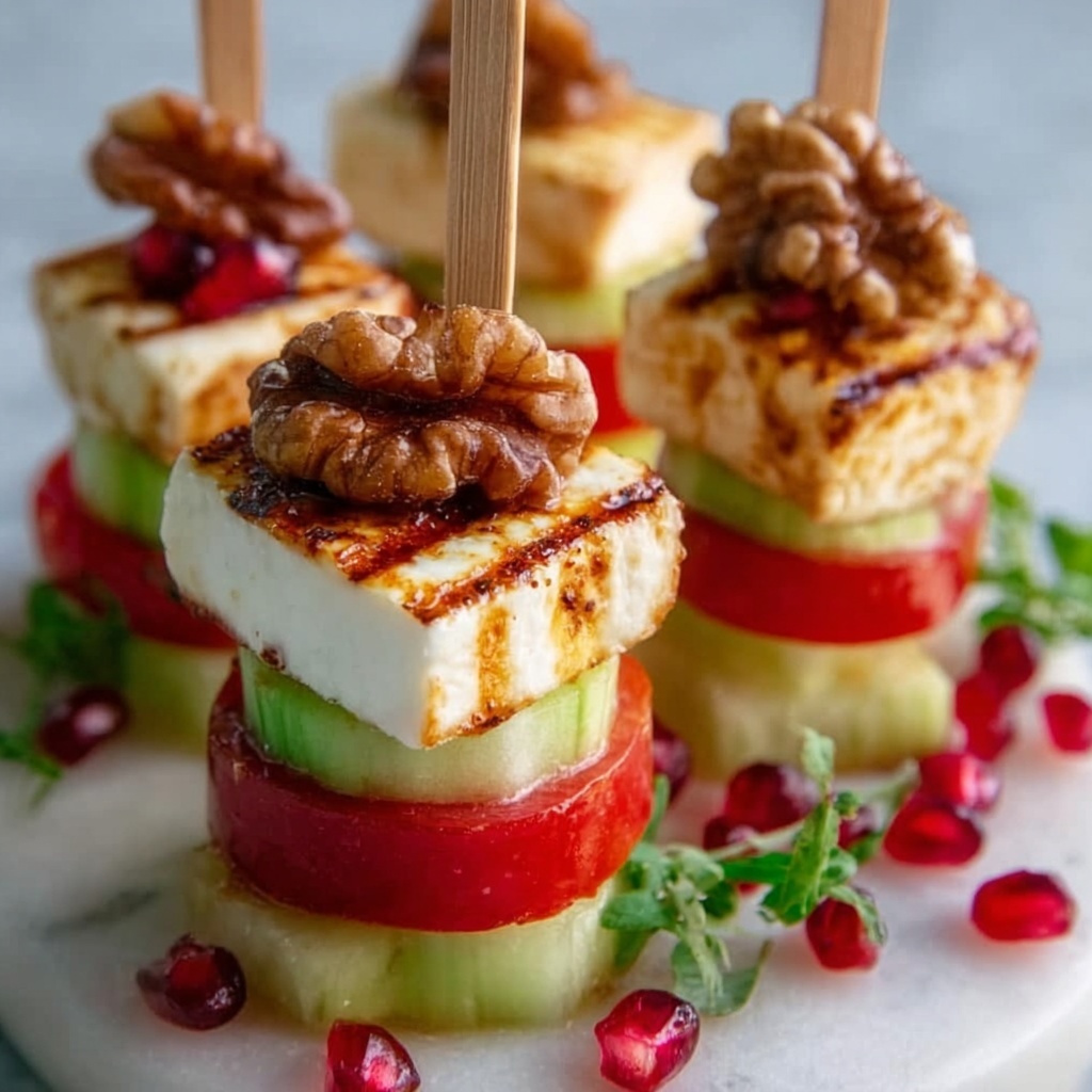 Apple Camembert Skewers with Walnuts and Honey Recipe - Recipe Image