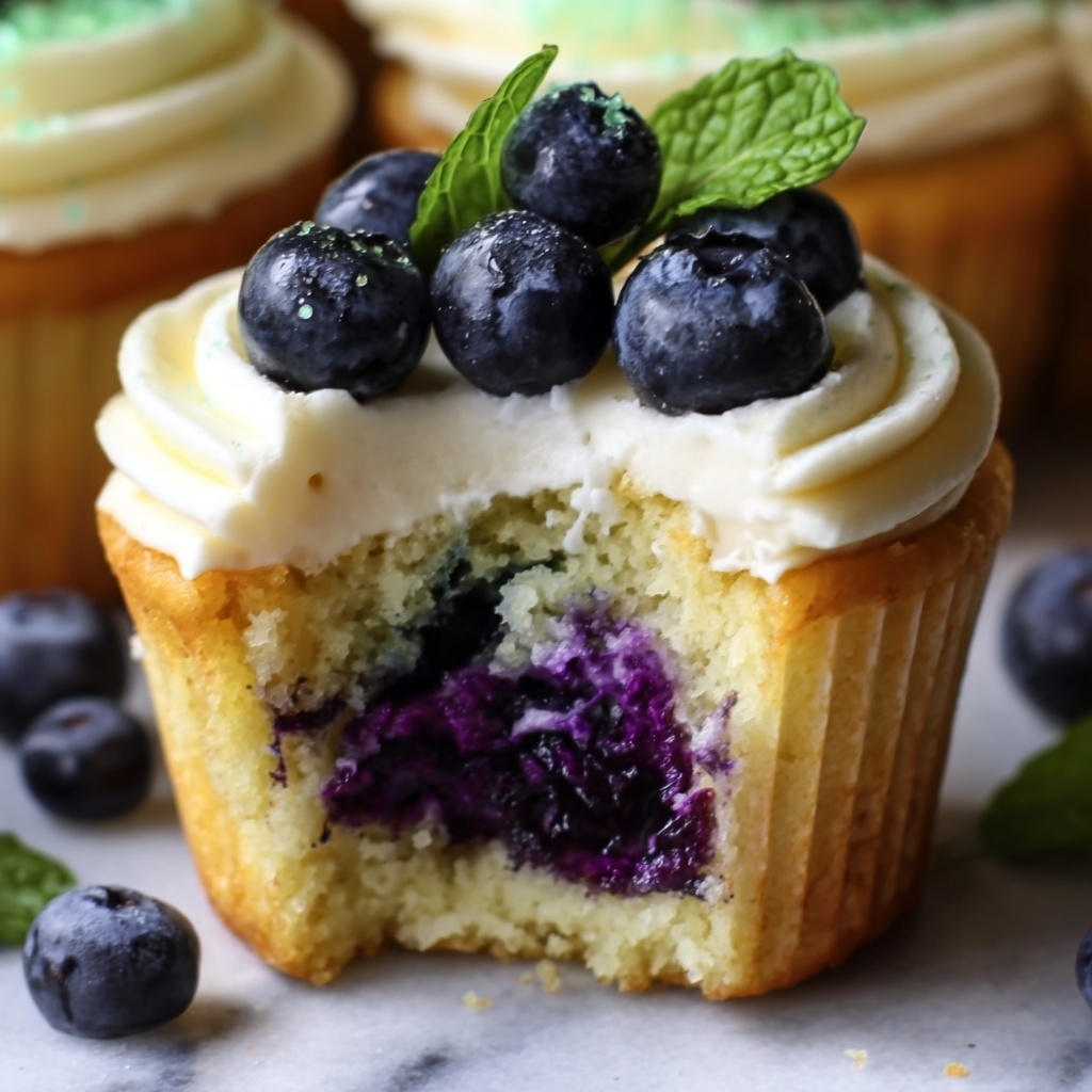 Blueberry Lime Cheesecake Cupcakes Recipe - Recipe Image