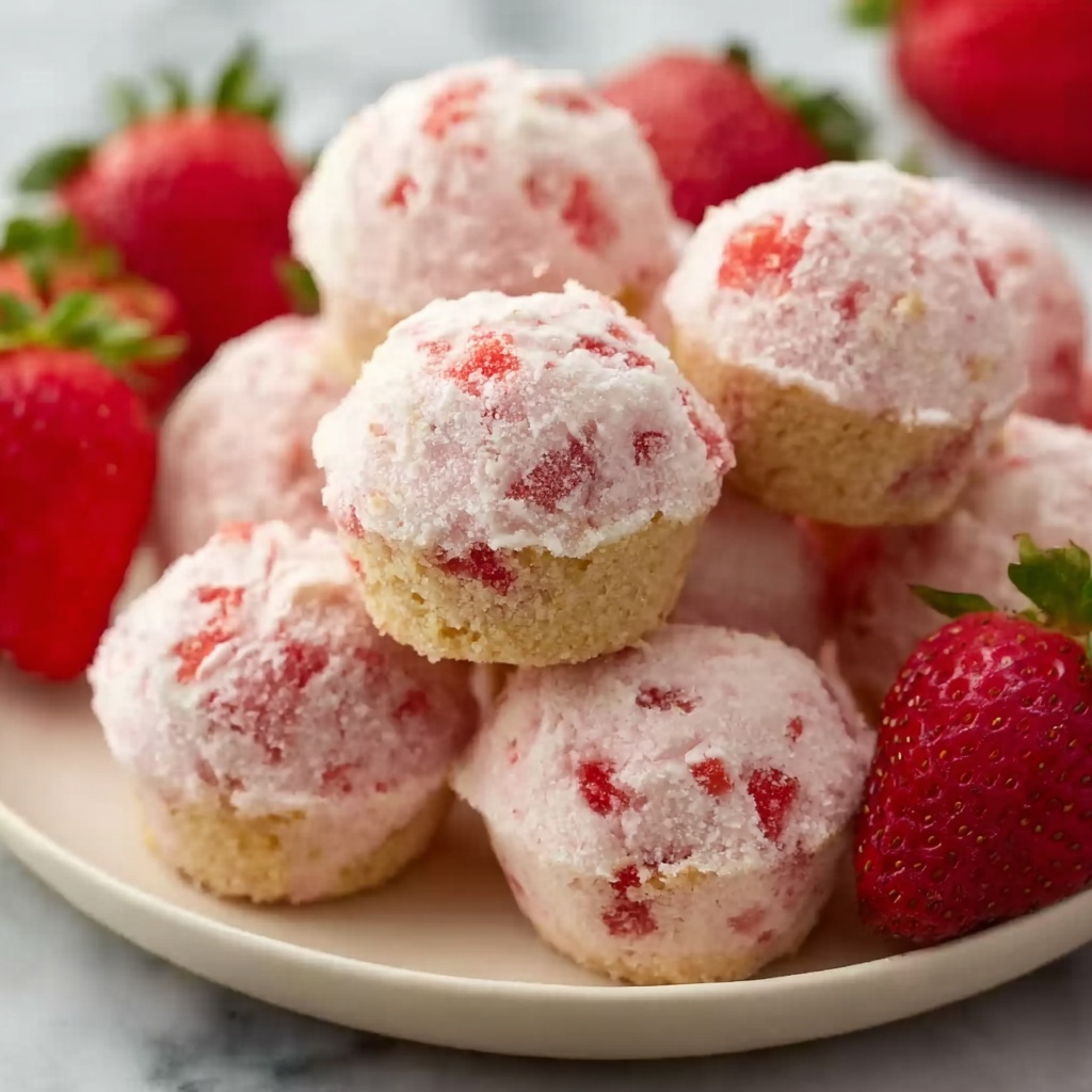 3 Ingredients Strawberry Yogurt Bites Recipe - Recipe Image