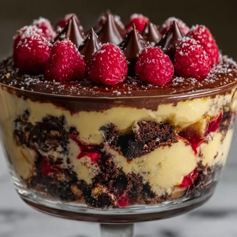 Raspberry Fudge Brownie Trifle Recipe