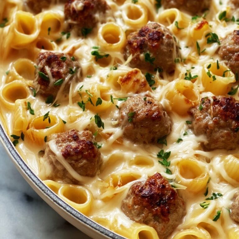 Creamy Swedish Meatball Noodle Bake Recipe