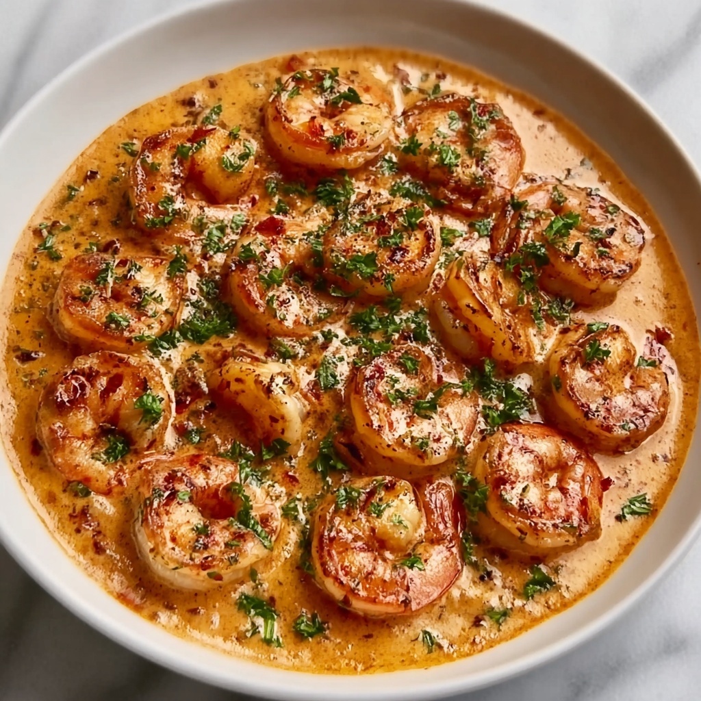 Succulent Shrimp in Creamy Garlic-Paprika Sauce Recipe - Recipe Image
